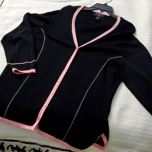 Pink and Black Cute Cardigan